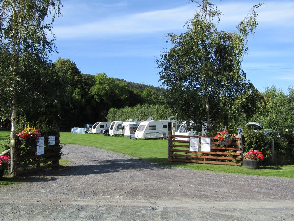Entrance and touring pitches