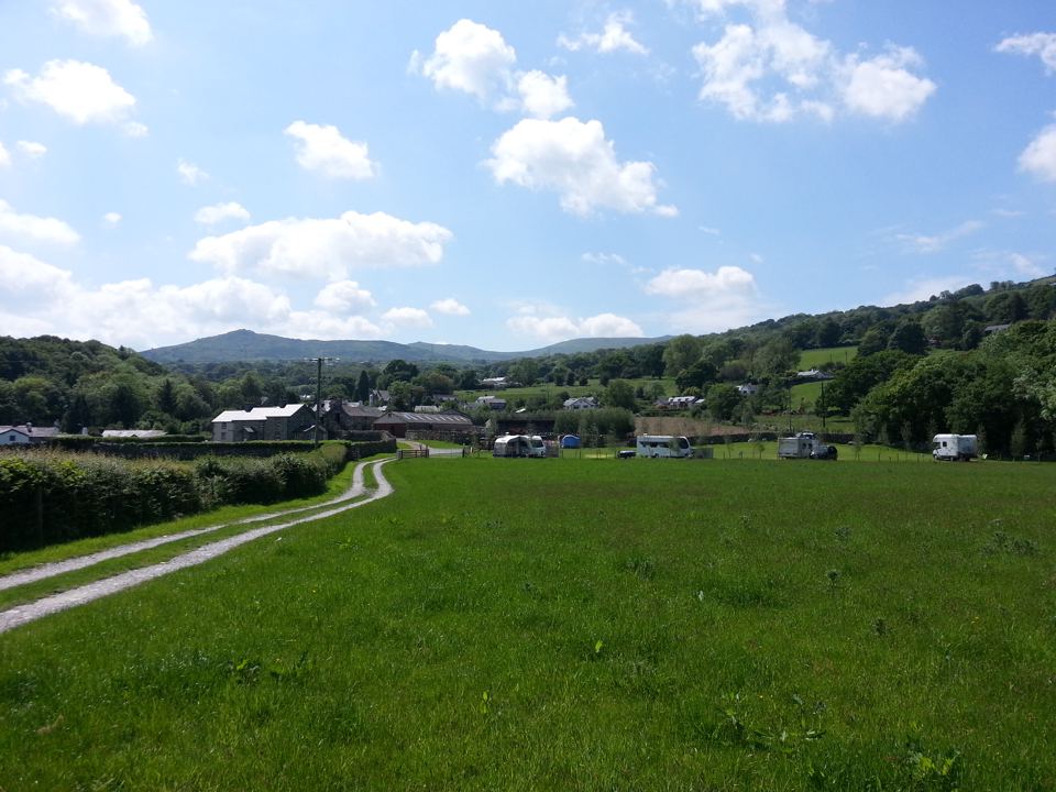 Open field with farm track