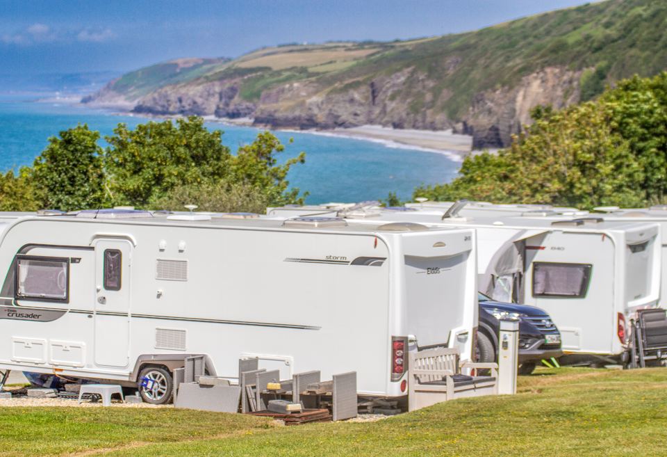 Caravans above the coast