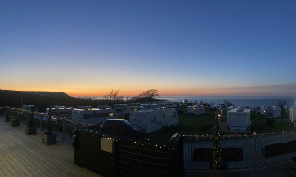 Pitches at dusk