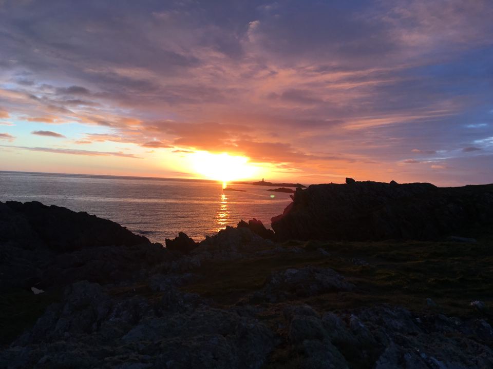 Sunset over the rocks