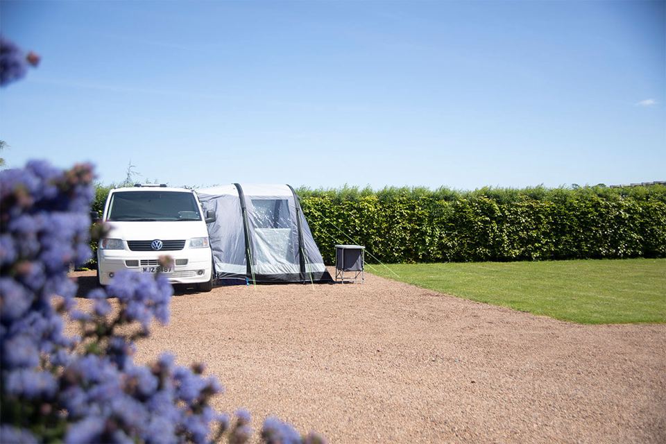 Campervan with awning