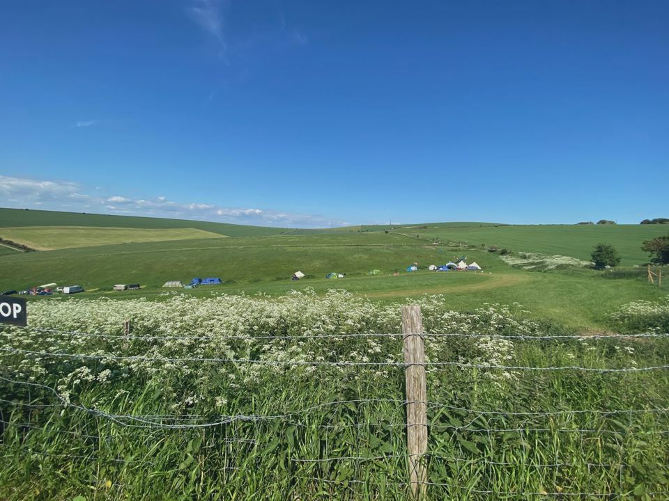 Tents across the Downs