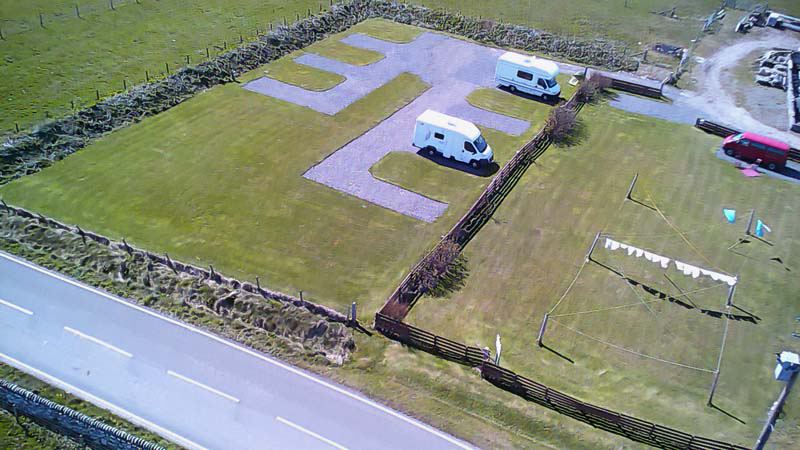 Hardstanding pitches from above