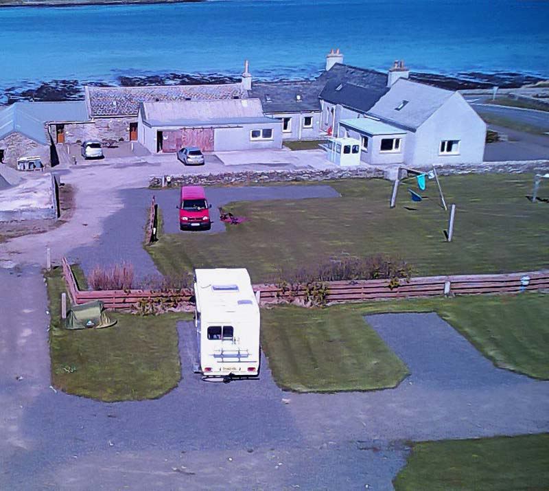 Pitches behind the farmhouse