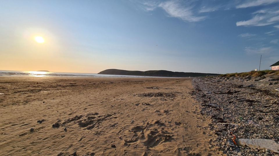 Brean Sands at sunset