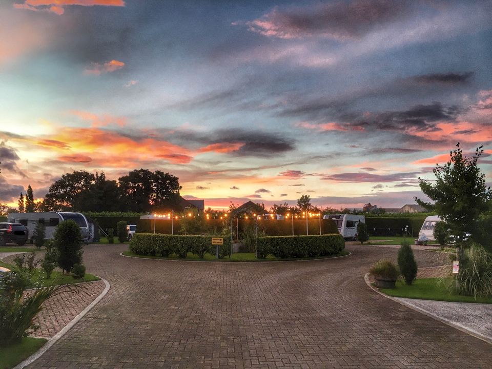 Site at sunset
