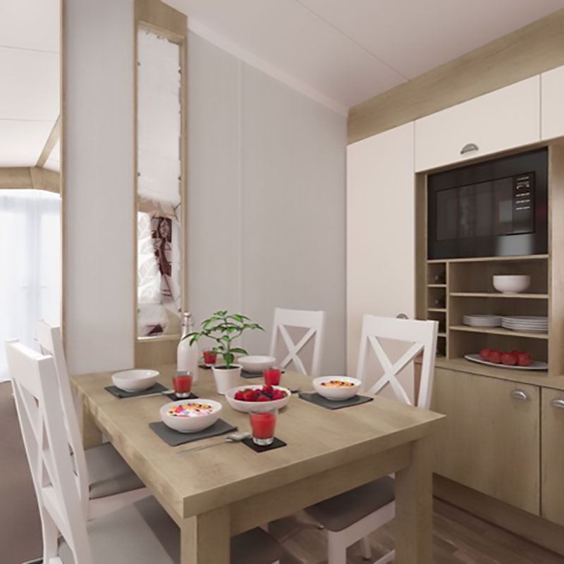 Dining area with sideboard