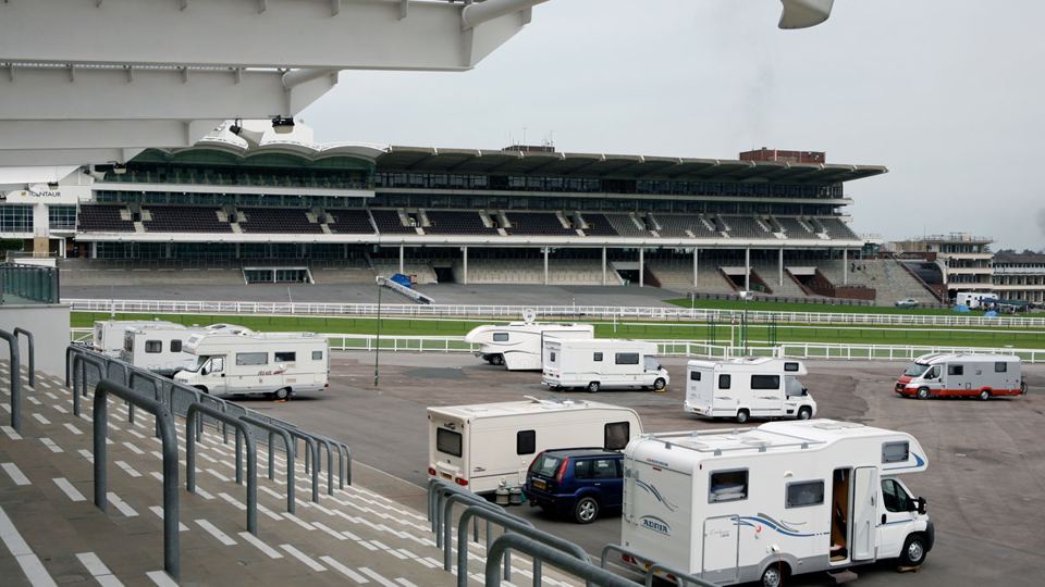 Pitches facing the grandstand