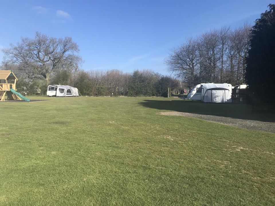 Grass pitches and play area