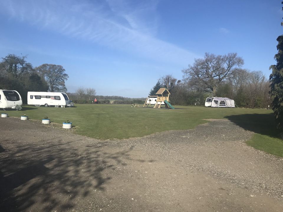 Touring field with play area