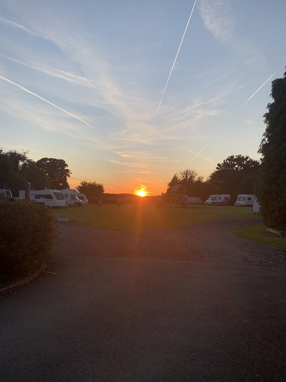 Sunrise over the pitches