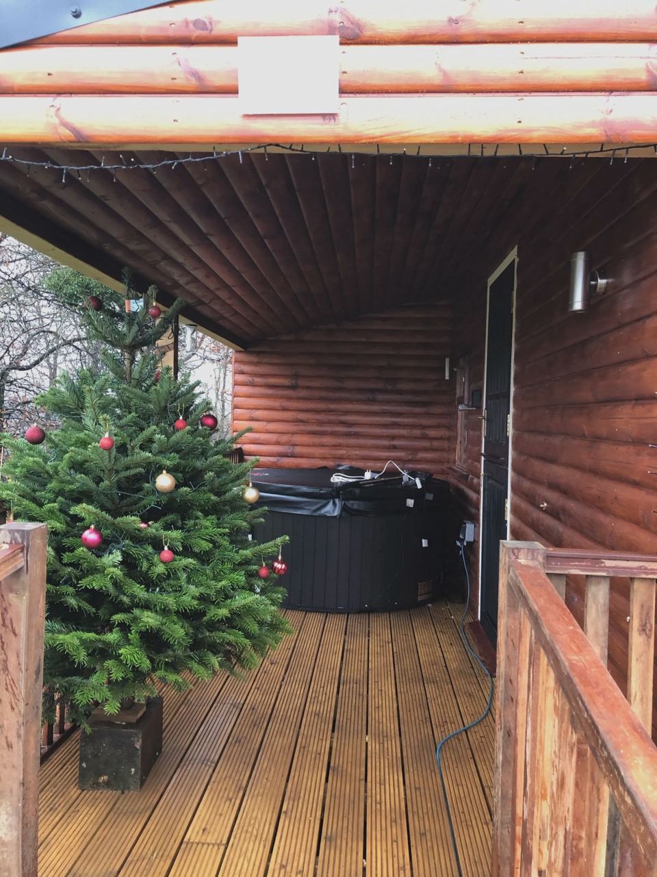 Hot tub on the decking