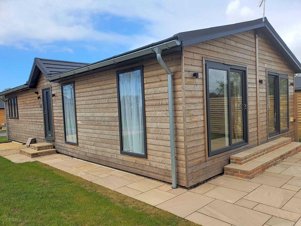 Timber lodge from outside