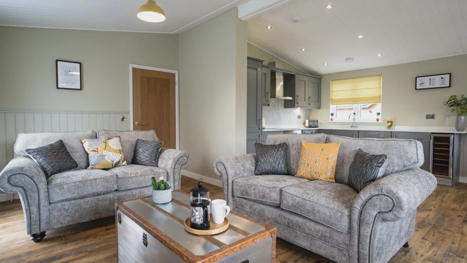 Lounge and kitchen