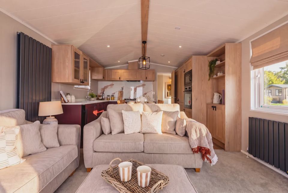 Open-plan lounge and kitchen