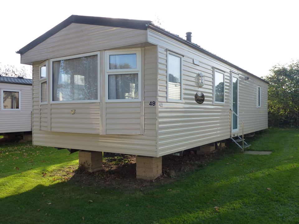 Arundel caravan on the grass