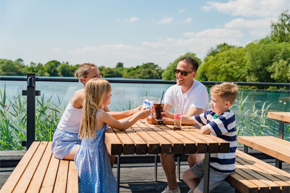 Lakeside terrace tables