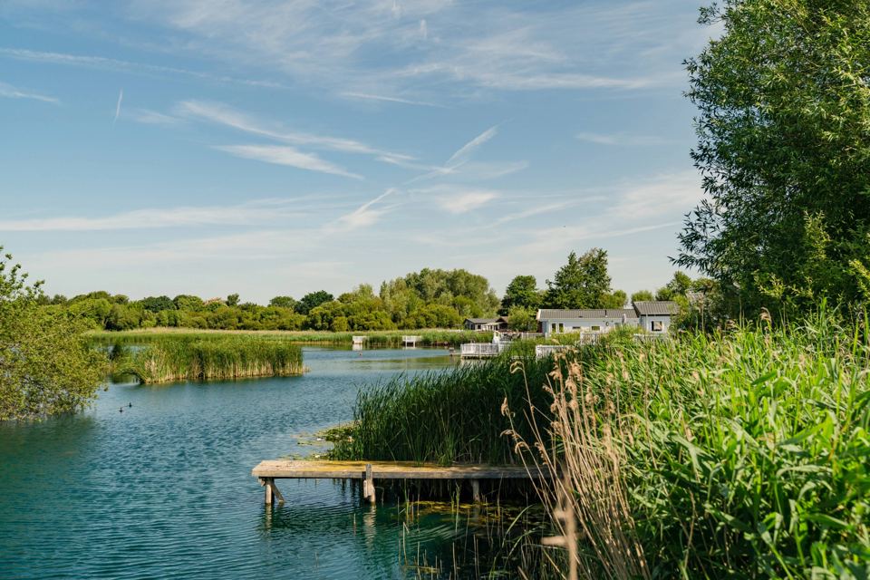 Fishing lake with jetty
