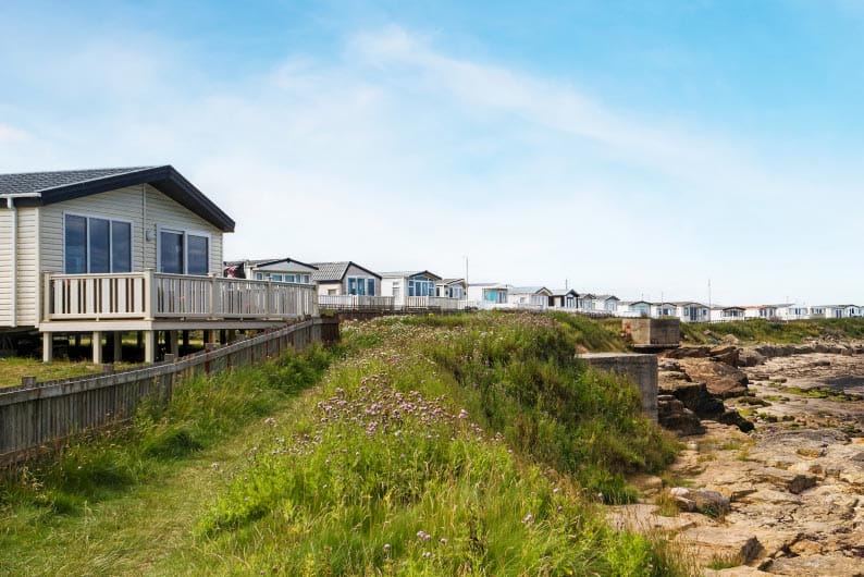Caravans on the coast edge