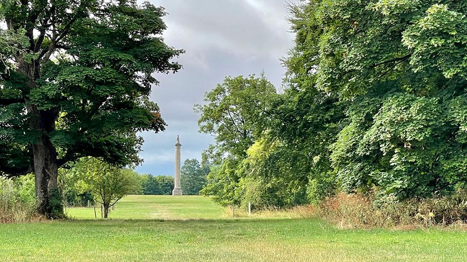 Parkland with a monument