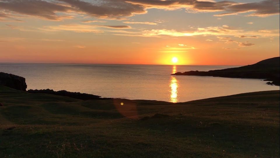 Sunset over the bay