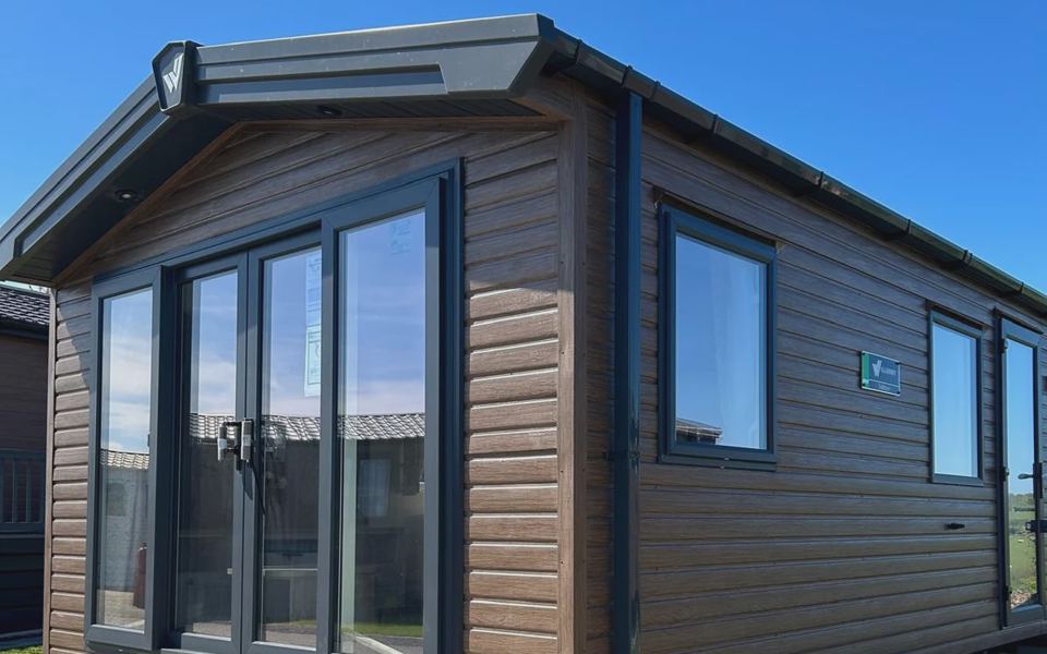 Lodge with glazed doors
