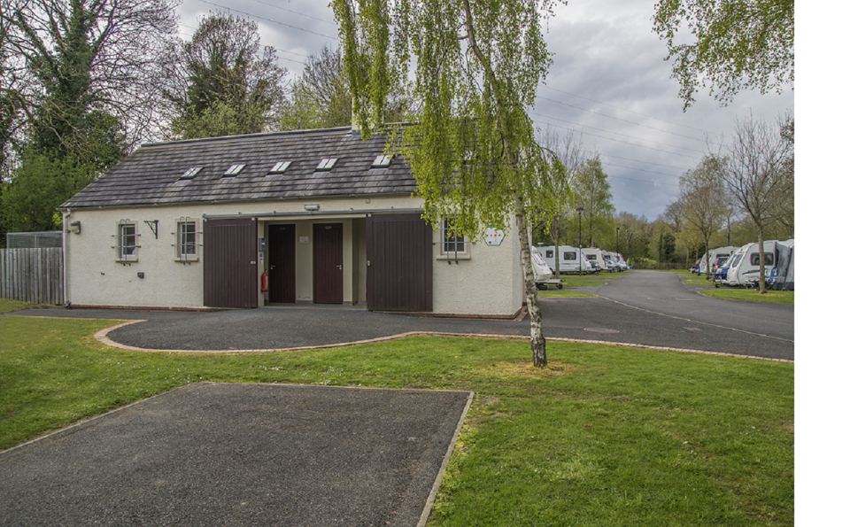 Amenity building beside the pitches