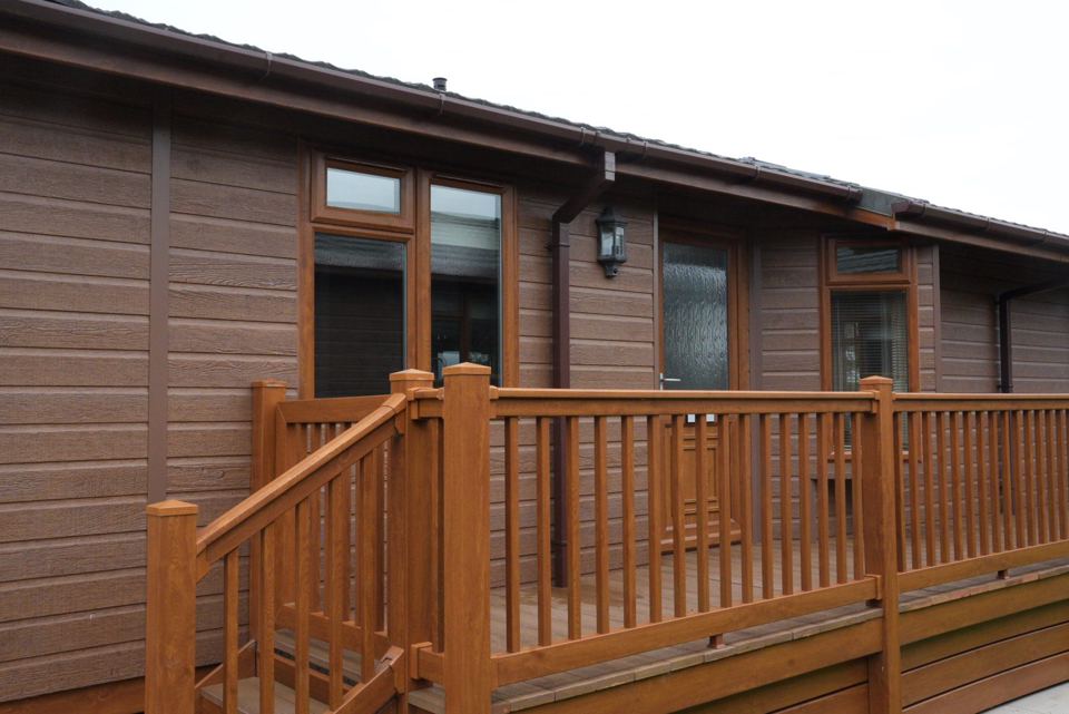 Decked lodge exterior