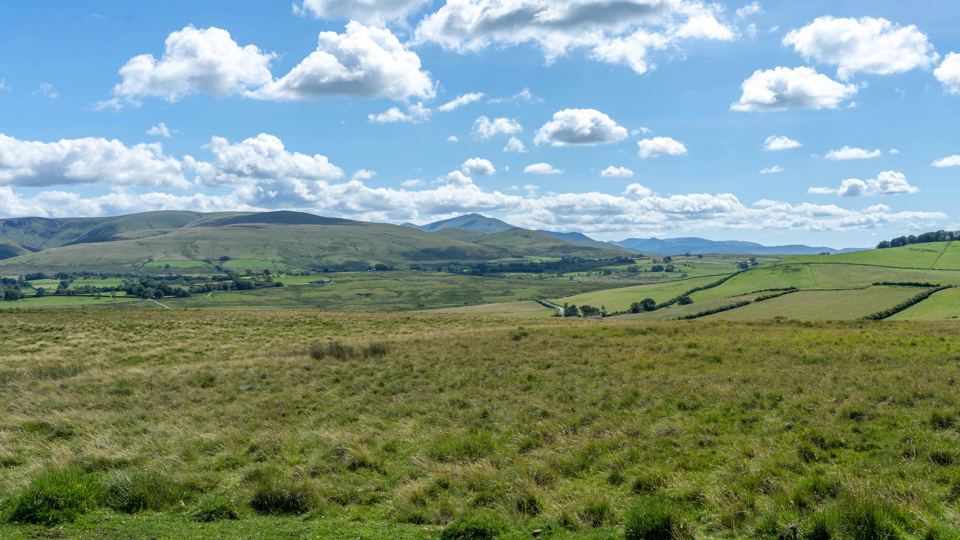 Hills and fields from the park