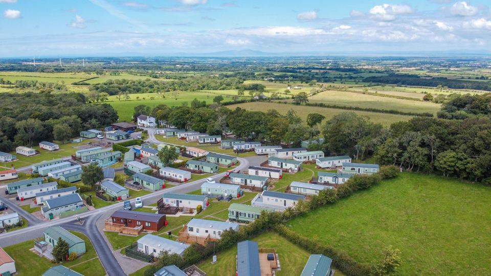 Static caravans from above