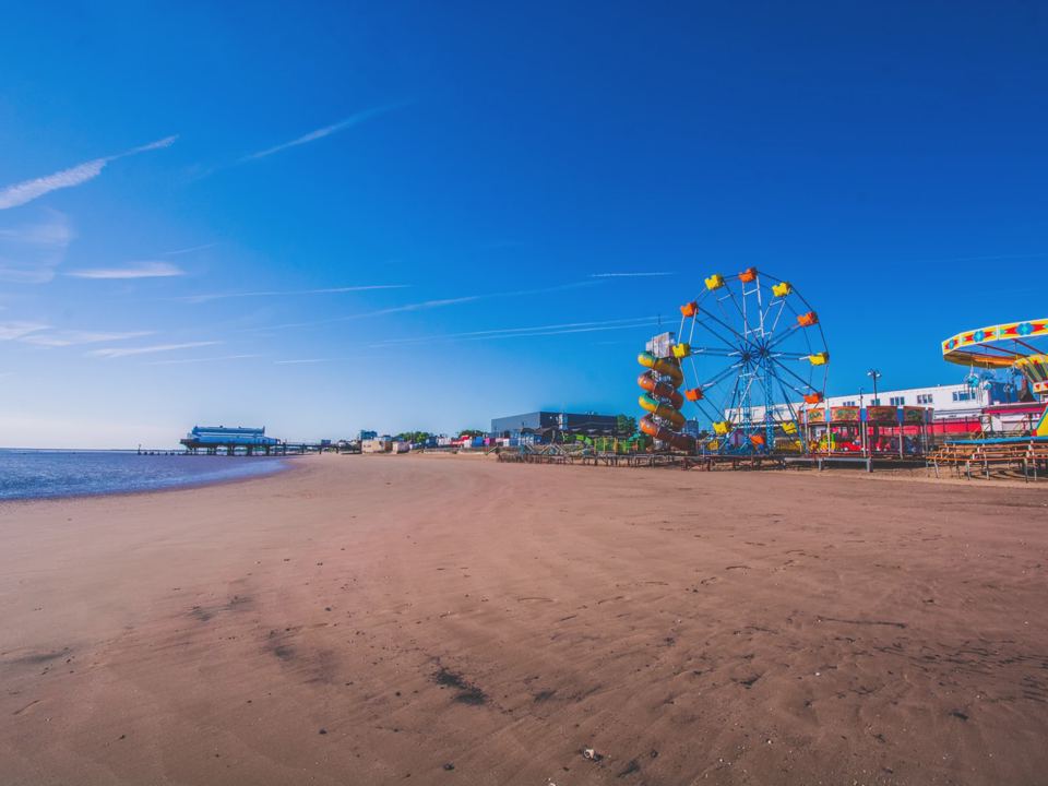 Cleethorpes beach and funfair