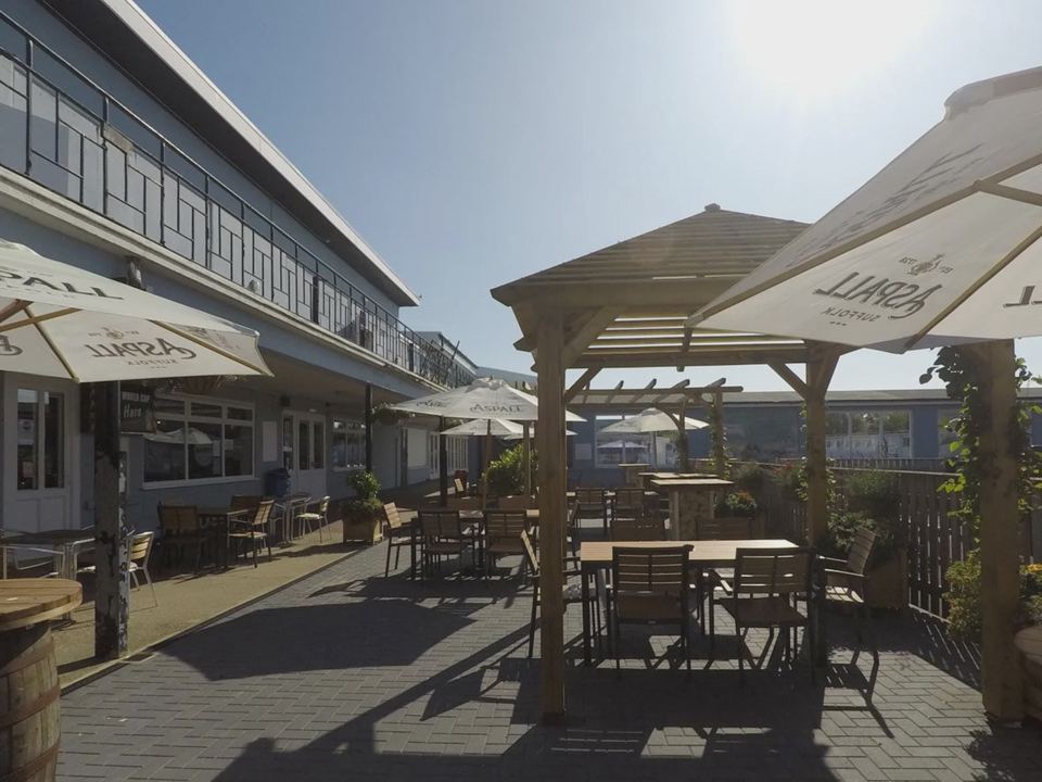 Outdoor terrace seating
