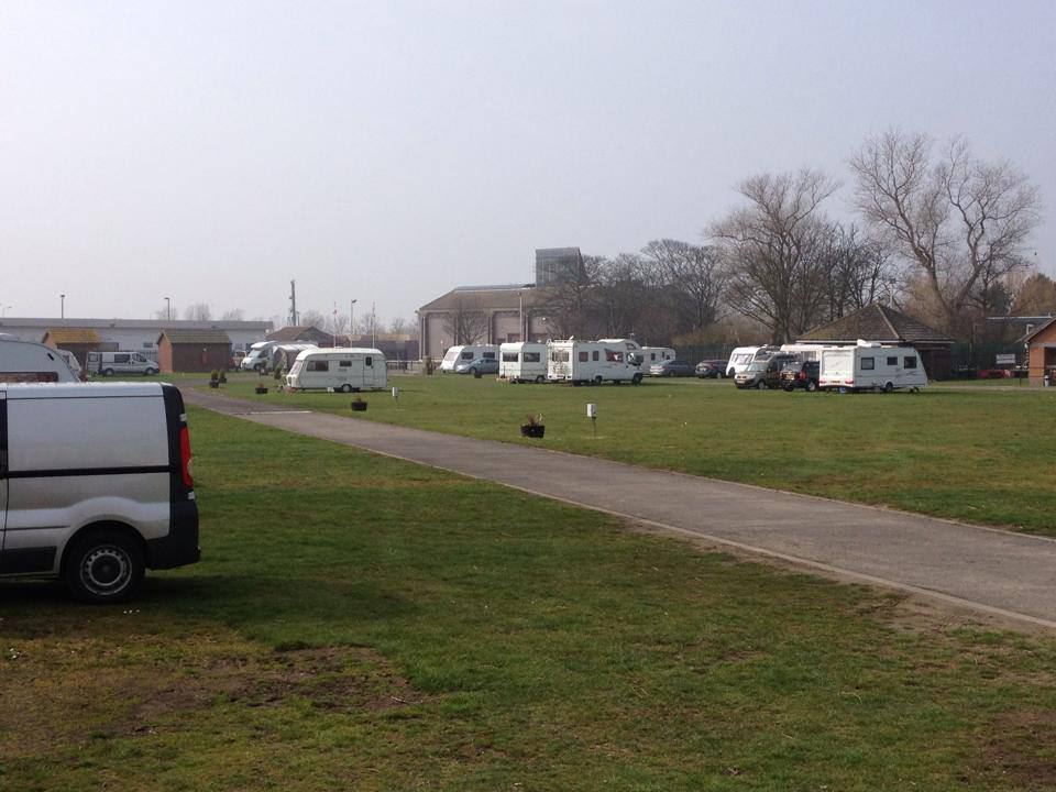 Grass pitches and path