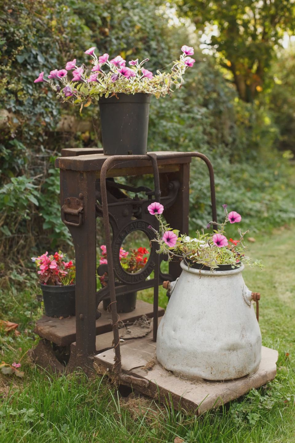 Planters in the farmyard