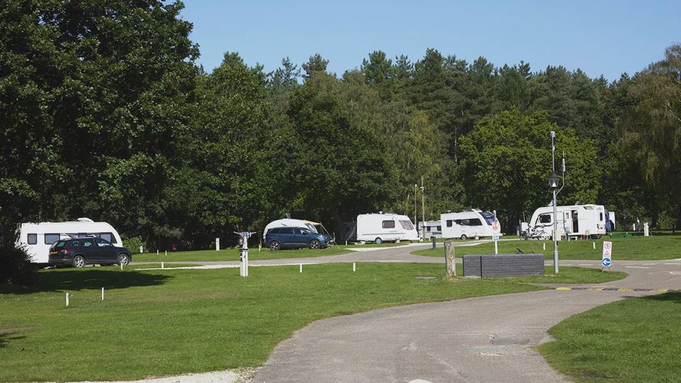 Pitches by the site road