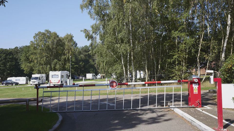 Barrier at the site entrance