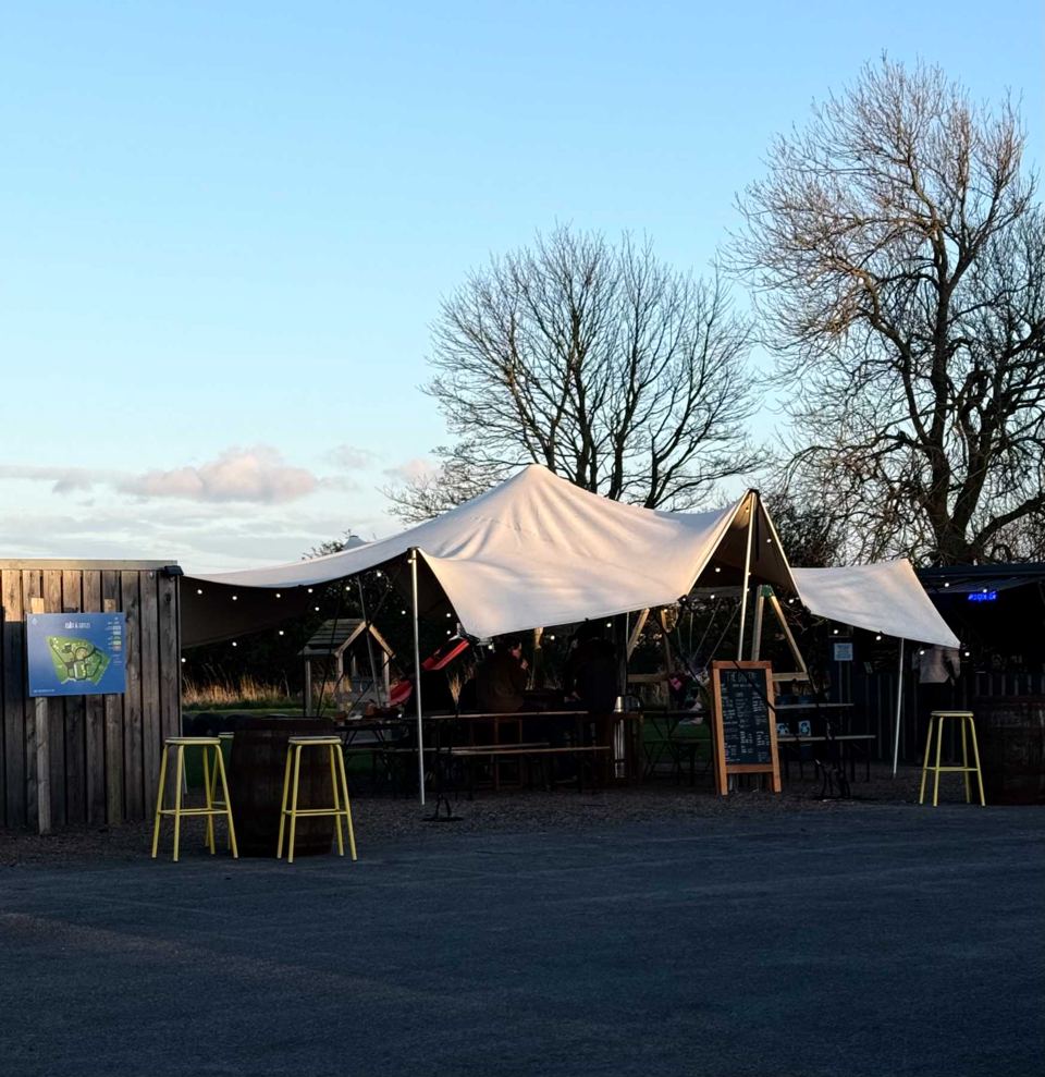 Bar under the stretch tent