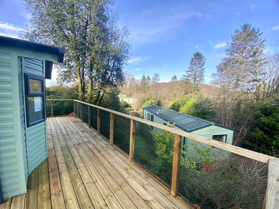 Decking beside a holiday home