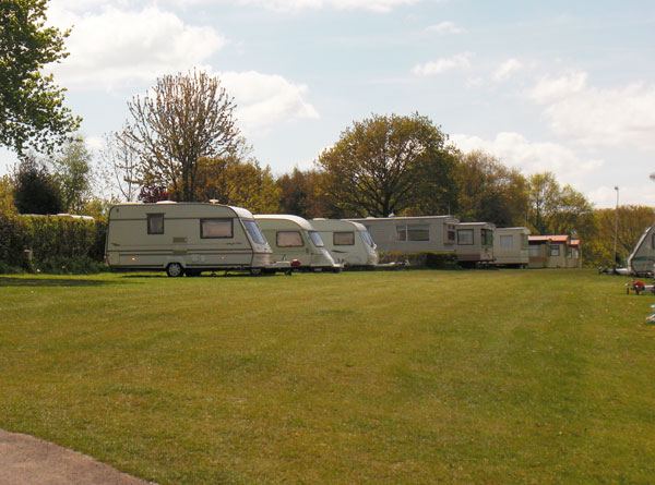Tourers lined up on the grass