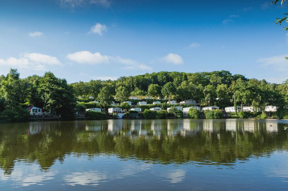 Caravans above the lake
