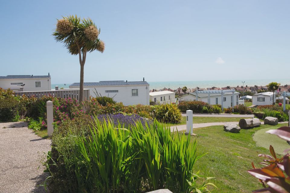 Caravans with a sea glimpse