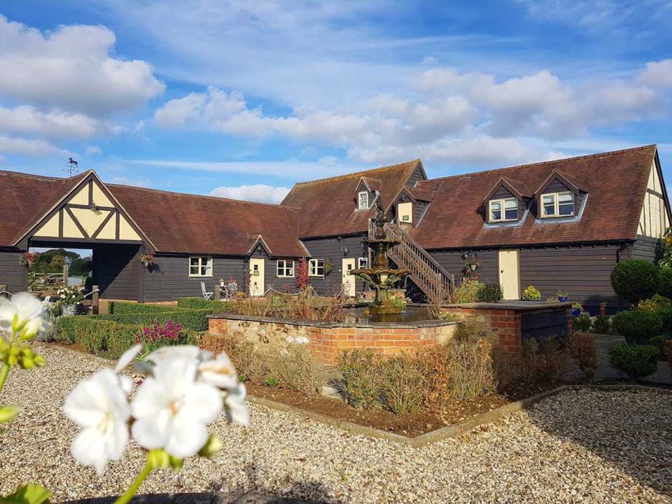 Converted barns round the courtyard