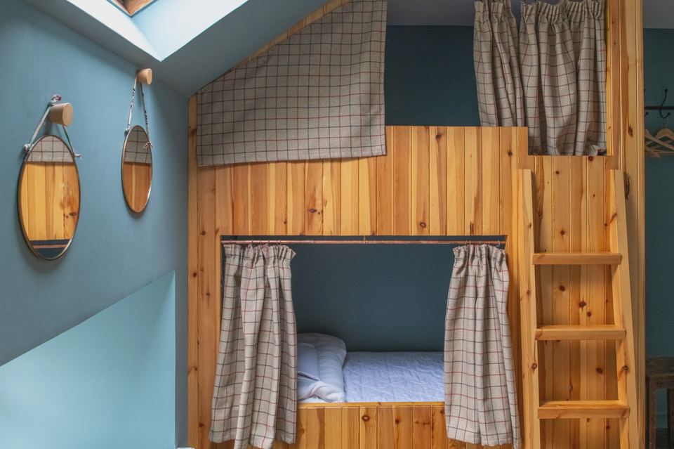 Bunk beds in a lodge room