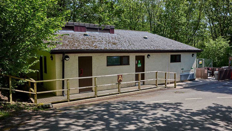 Reception building by the road