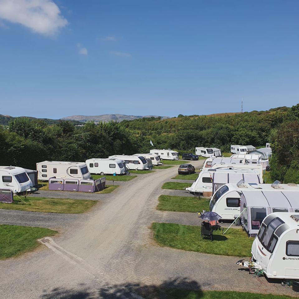 Hardstanding pitches on the hill