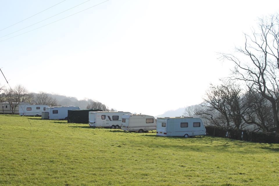 Caravans at the field edge