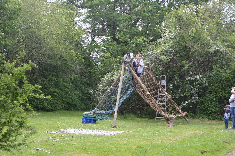 Climbing net in the field