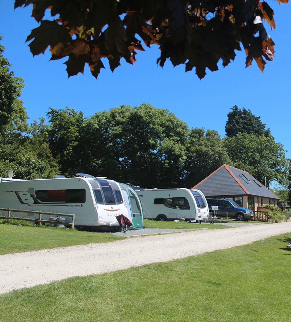 Caravans on the pitches