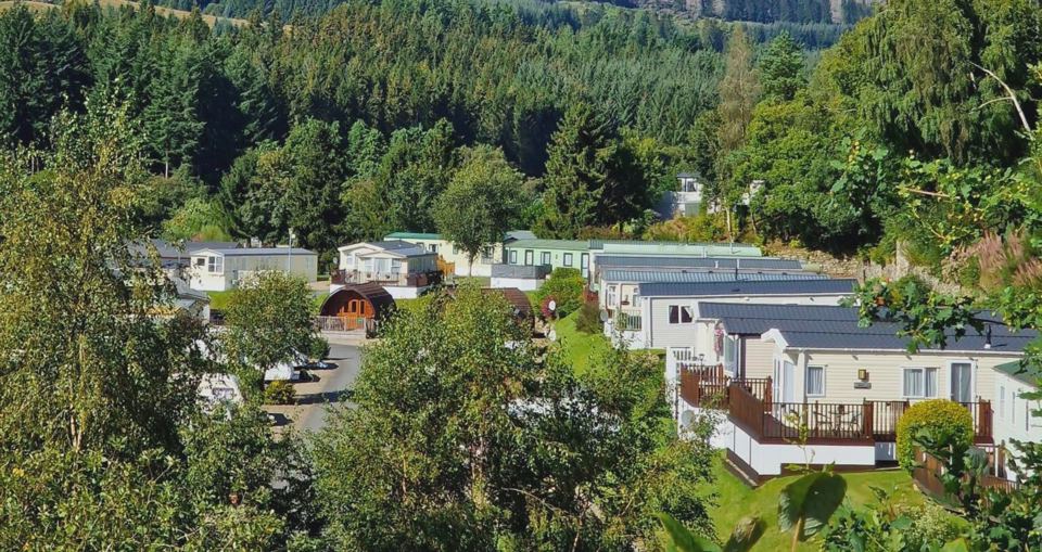 Caravans and pods from above